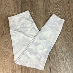Lululemon Size 10 High-Rise Camo Skull Alpine Light Gray Leggings